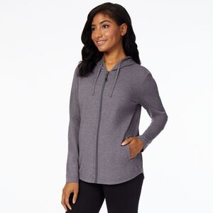 32 Degrees Women's Charcoal Zip-Up Hoodie